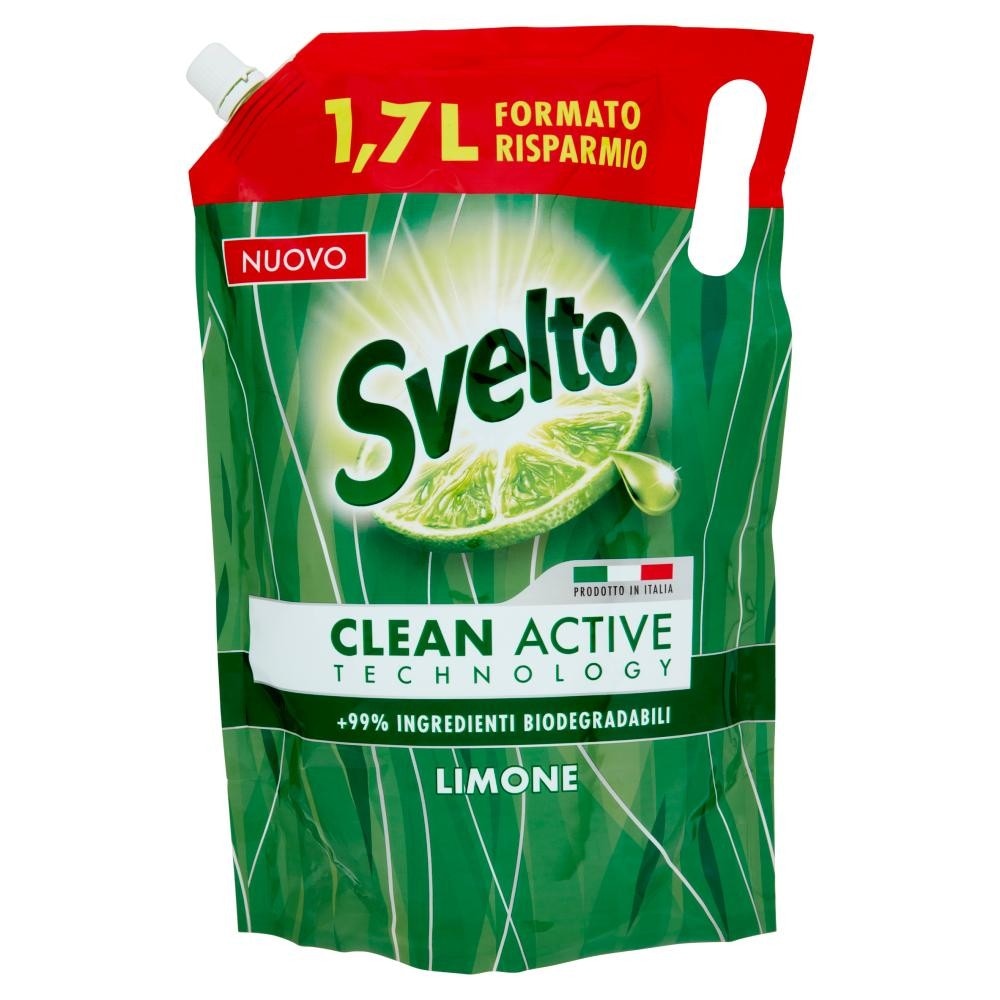 Svelto ricarica detergente per piatti a mano Clean Active Limone 1,7 L in offerta da Bennet