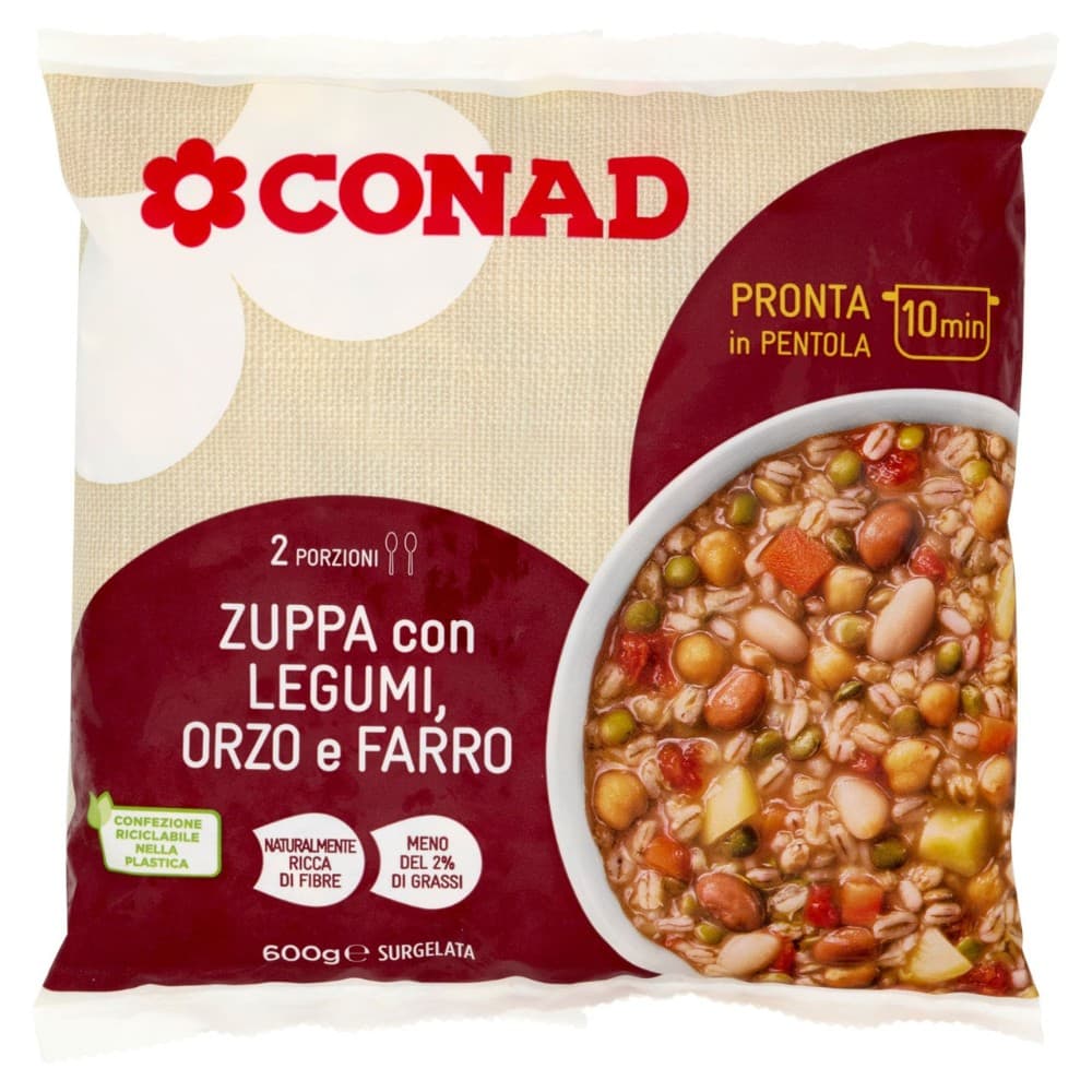 Zuppa di farro / legumi e cereali, 600 g – Dpiù