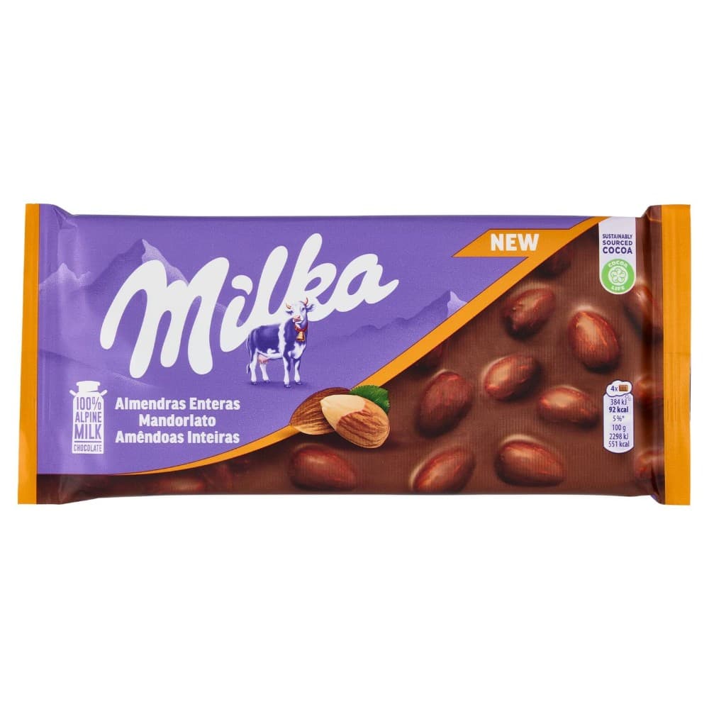 Tavoletta di cioccolato mandorlata Milka, 100 g – Penny