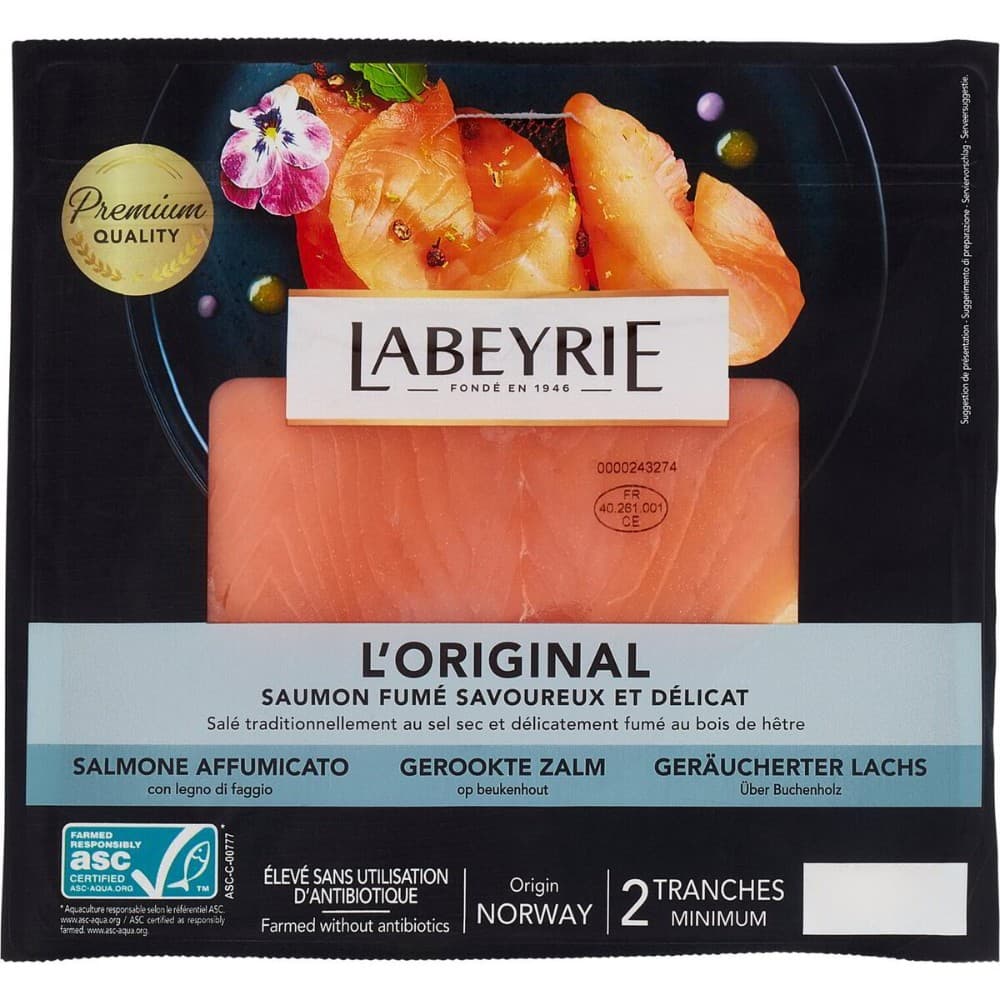 Salmone Norvegese Affumicato Labeyrie, 100 g – Il Gigante