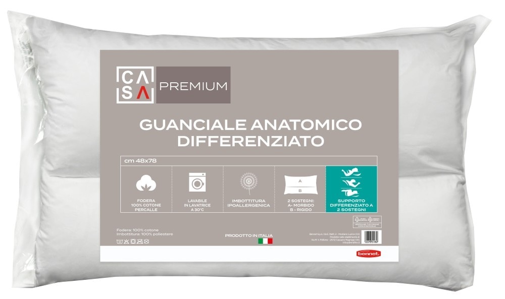Guanciale anatomico differenziato Casa Premium in offerta da Bennet