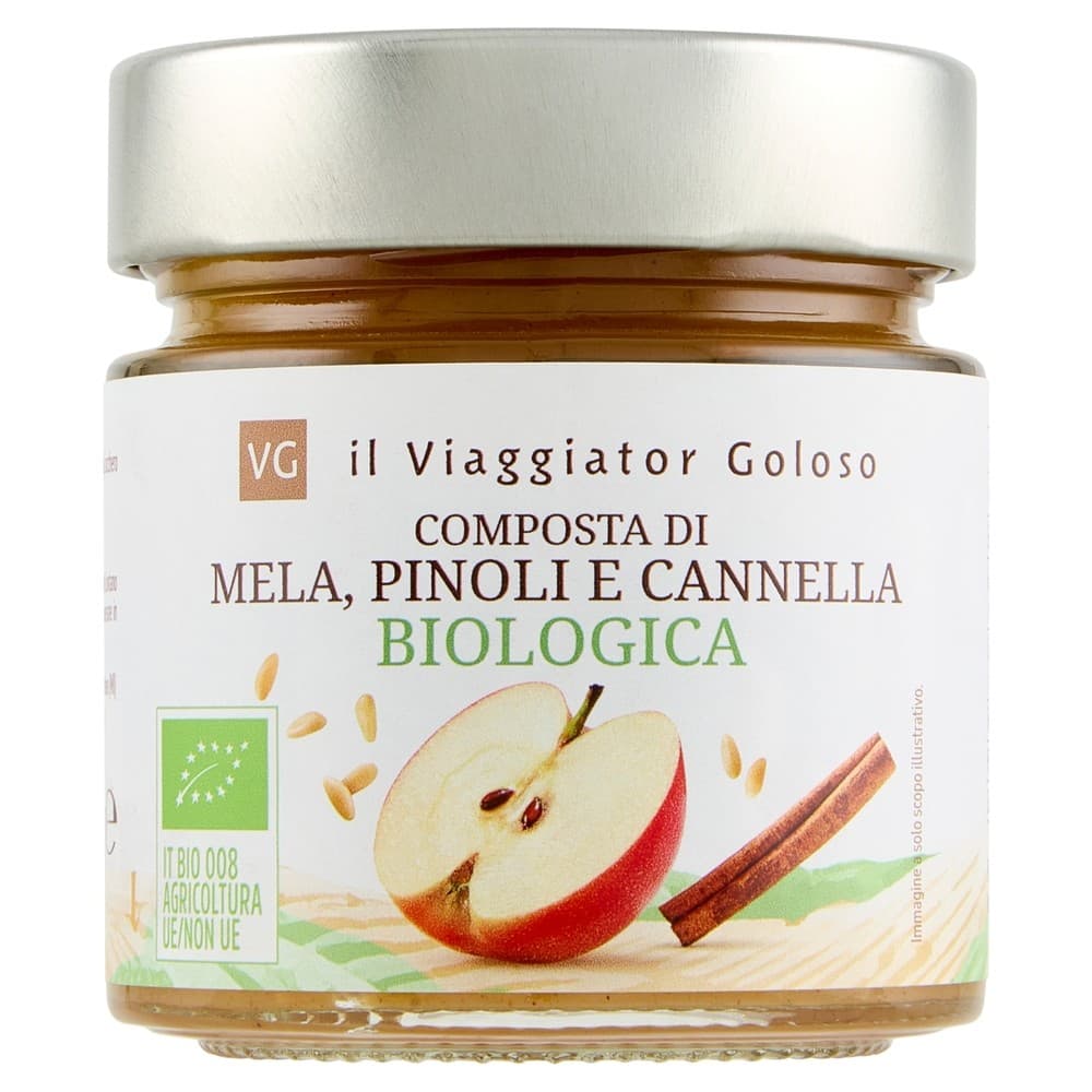 Composta Bio Mela Pinoli e Cannella, 260 g Dolce Frutta – Dpiù