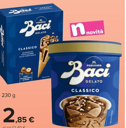 Baci gelato stecco, cono o pot 156 g - 288 g - 230 g in offerta da Carrefour