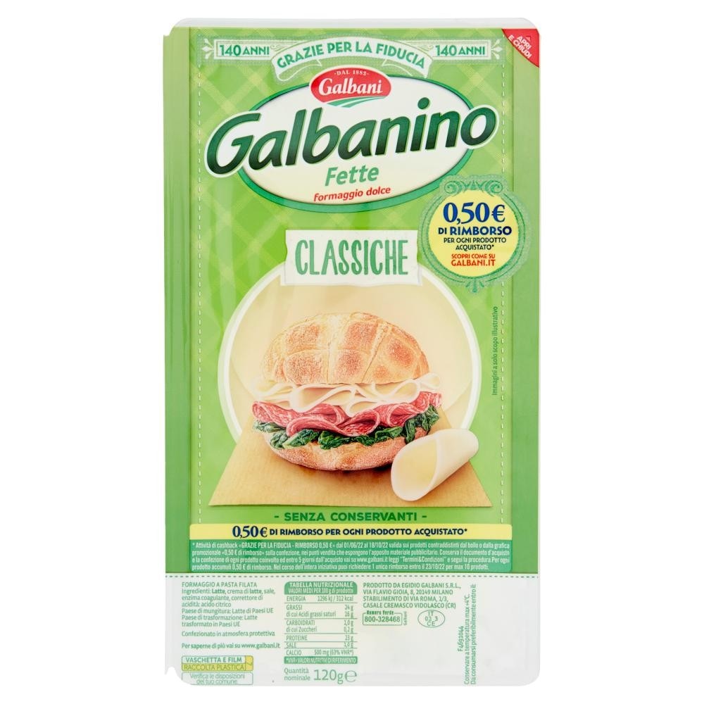 Galbanino Fette Classiche g 120 in offerta da Bennet