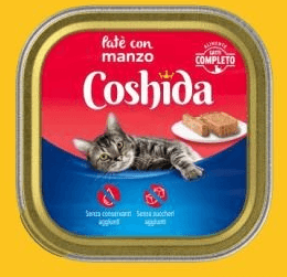 Coshida Patè per gatti con manzo 100 g confezione in offerta da Lidl