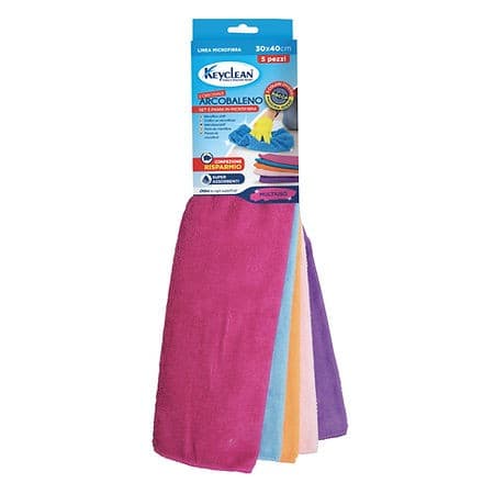 5 Panni microfibra 30 x 40 cm o Mop microfibra 200 g Keyclean – Iper La grande i