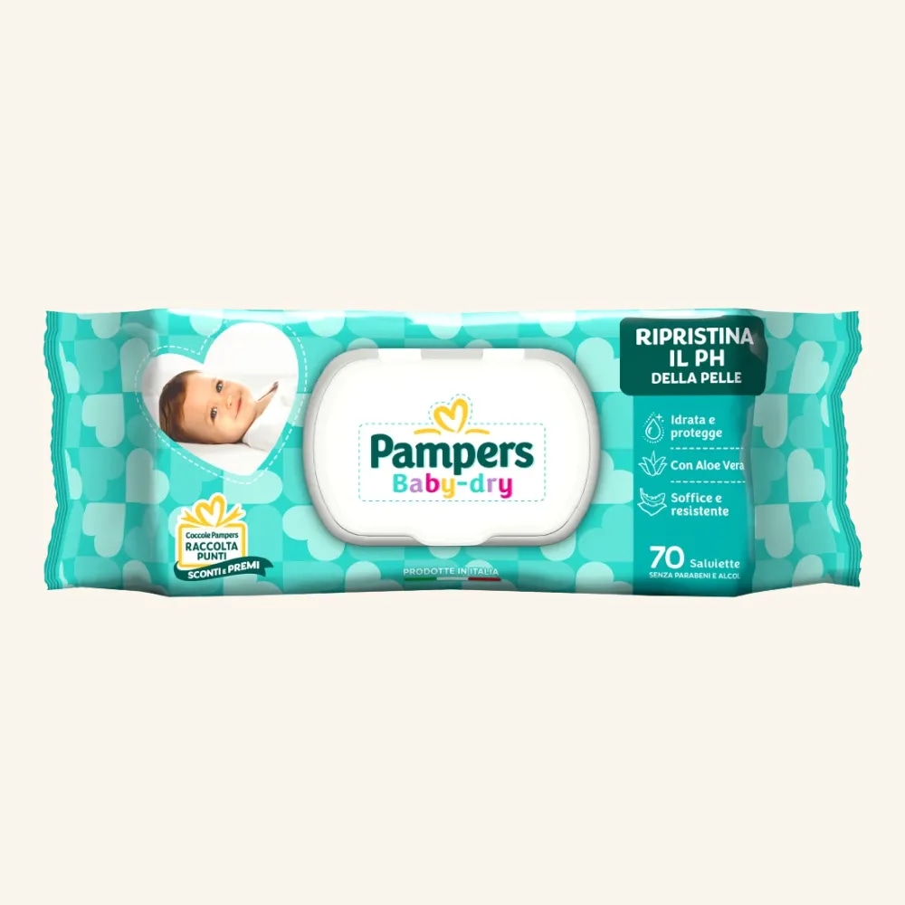 Salviettine Baby-Dry 70 pezzi Pampers in offerta da Coop
