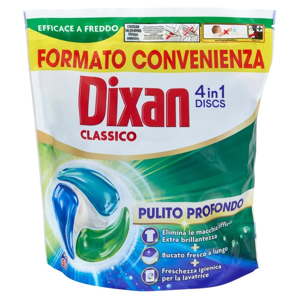 Detersivo Lavatrice Dixan Discs 50 caps, 825 g in offerta da Carrefour