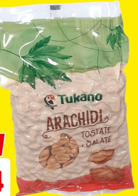 Tukano Arachidi Tostate Salate 250 g in offerta da Dpiù