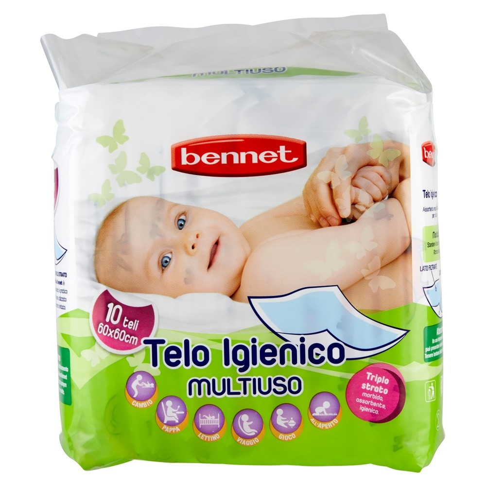 Telo igienico multiuso Bennet conf. da 10, cm 60x60 - Offerta nel negozio Bennet
