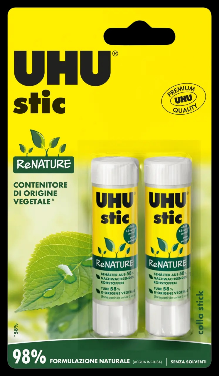 Uhu Stic Renature 2x8,2 g in offerta da Il Gigante