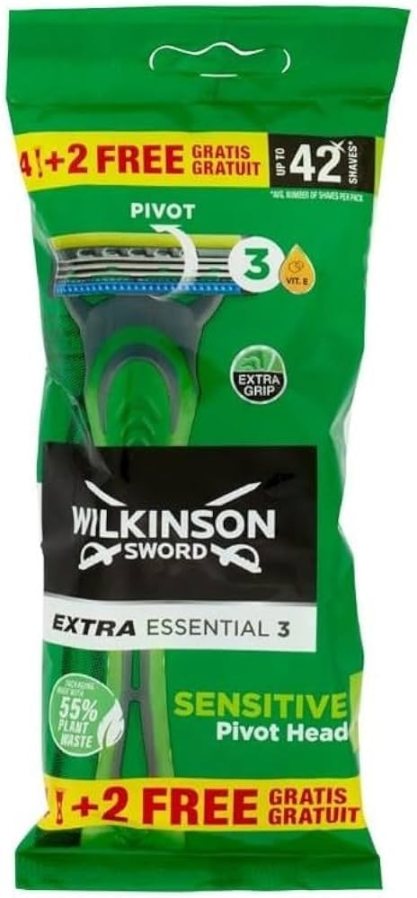 Wilkinson Sword Essentials 3 rasoio usa&getta 4+2 FREE in offerta da Tigota