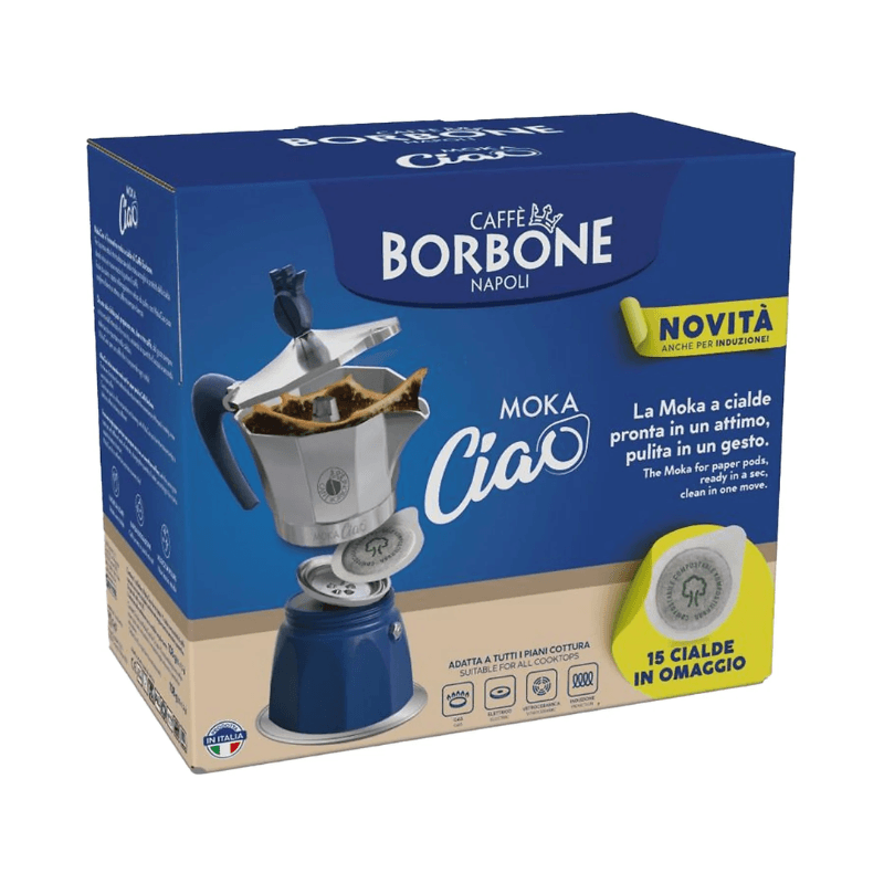 Caffè Borbone Moka per piani induzione MOKACIAO 15 cialde in offerta da Comet