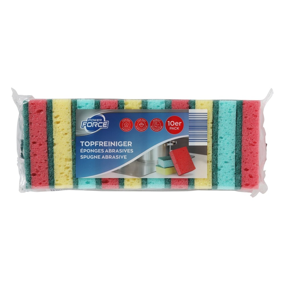 Power Force Spugne abrasive colorate 10 pezzi in offerta da ALDI