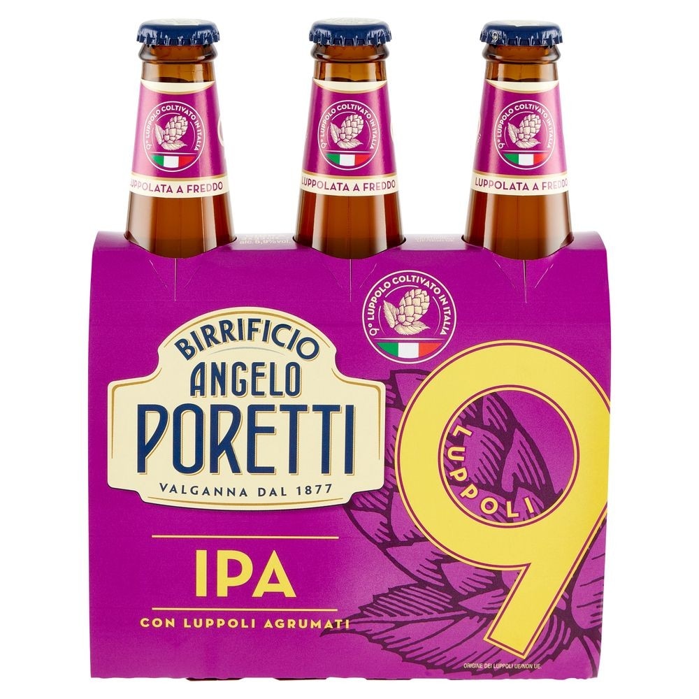 Birra 9 Luppoli Angelo Poretti conf 3 pezzi da 330 ml cad in offerta da Carrefour