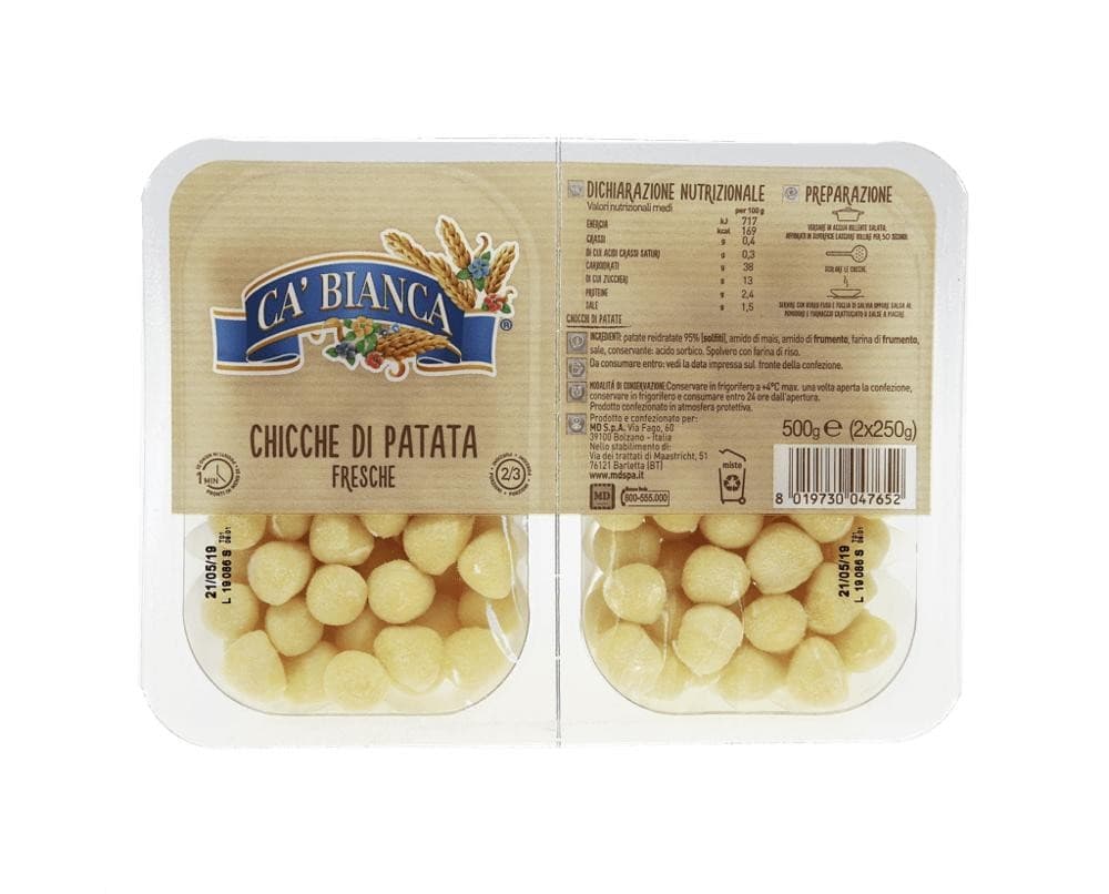 Ca' Bianca chicche di patata, 2 x 250 g – MD