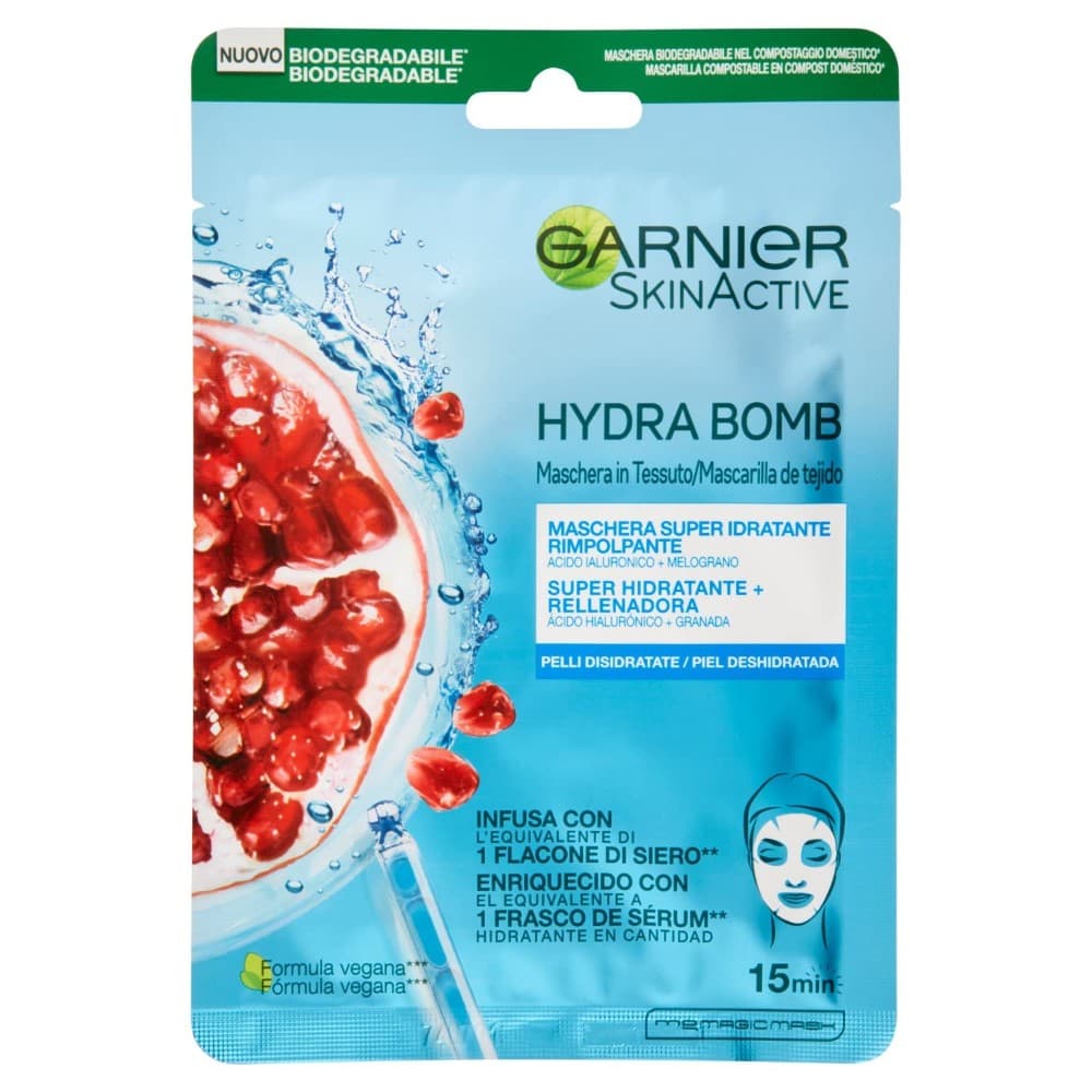 Maschere viso HydraBomb Garnier SkinActive, 15 ml – Carrefour