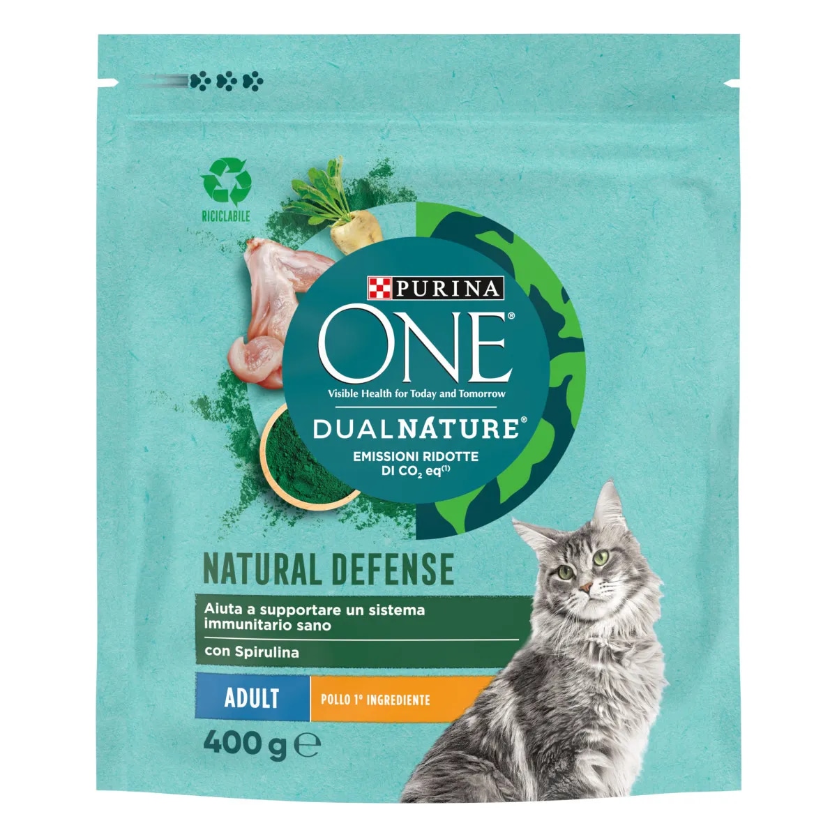 Croccantini per Gatti Purina One Dual Nature 400 g in offerta da Carrefour
