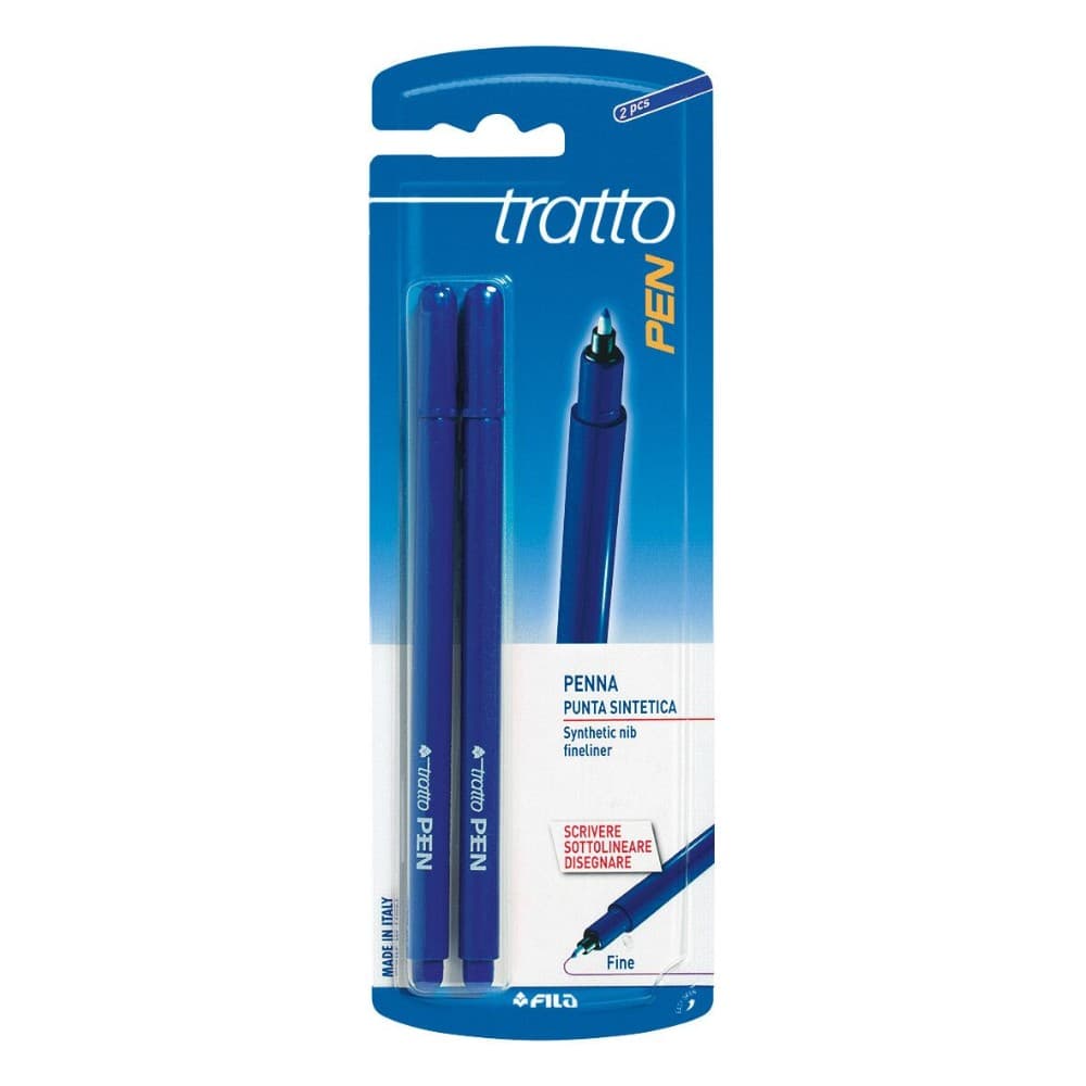 Tratto Pen penna punta sintetica confezione da 2 in offerta da Bennet