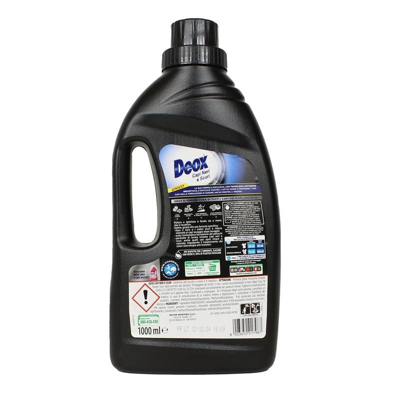 Detersivo liquido per capi neri e scuri Deox 20 lavaggi in offerta da DeSpar