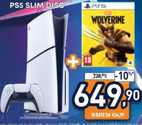 PS5 Slim Disc + Wolverine SONY – Unieuro