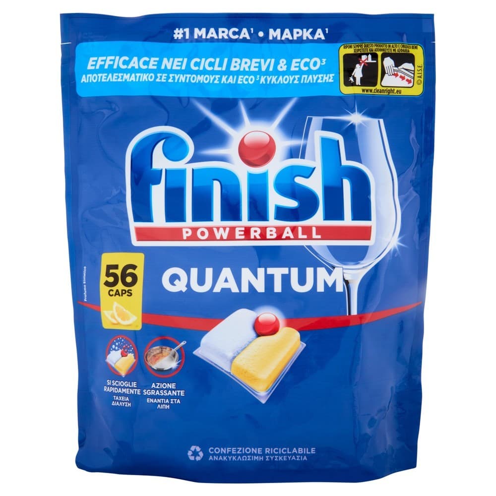 Finish detergente per lavastoviglie Quantum o Ultimate Plus 56 pezzi (Quantum) o 48 pezzi (Ultimate Plus) in offerta da Bennet
