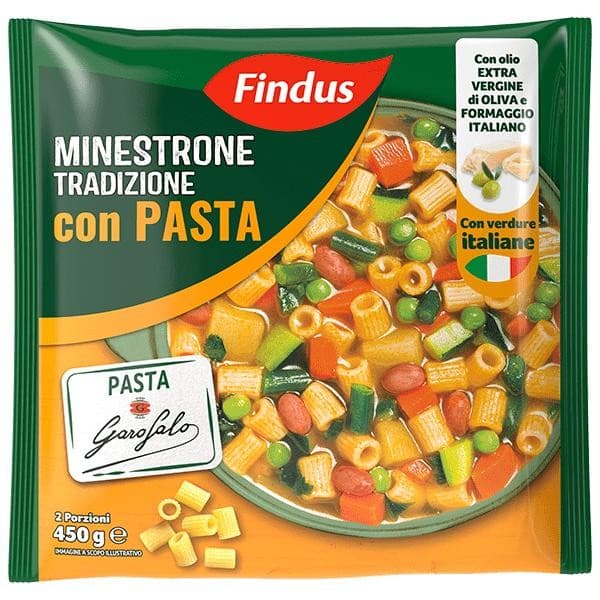 Minestrone tradizione con pasta surgelato, 450 g Findus – Bennet