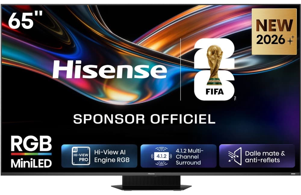 Hisense Smart TV RGB Mini LED 4K Ultra HD 65UR9S, 65" – Comet