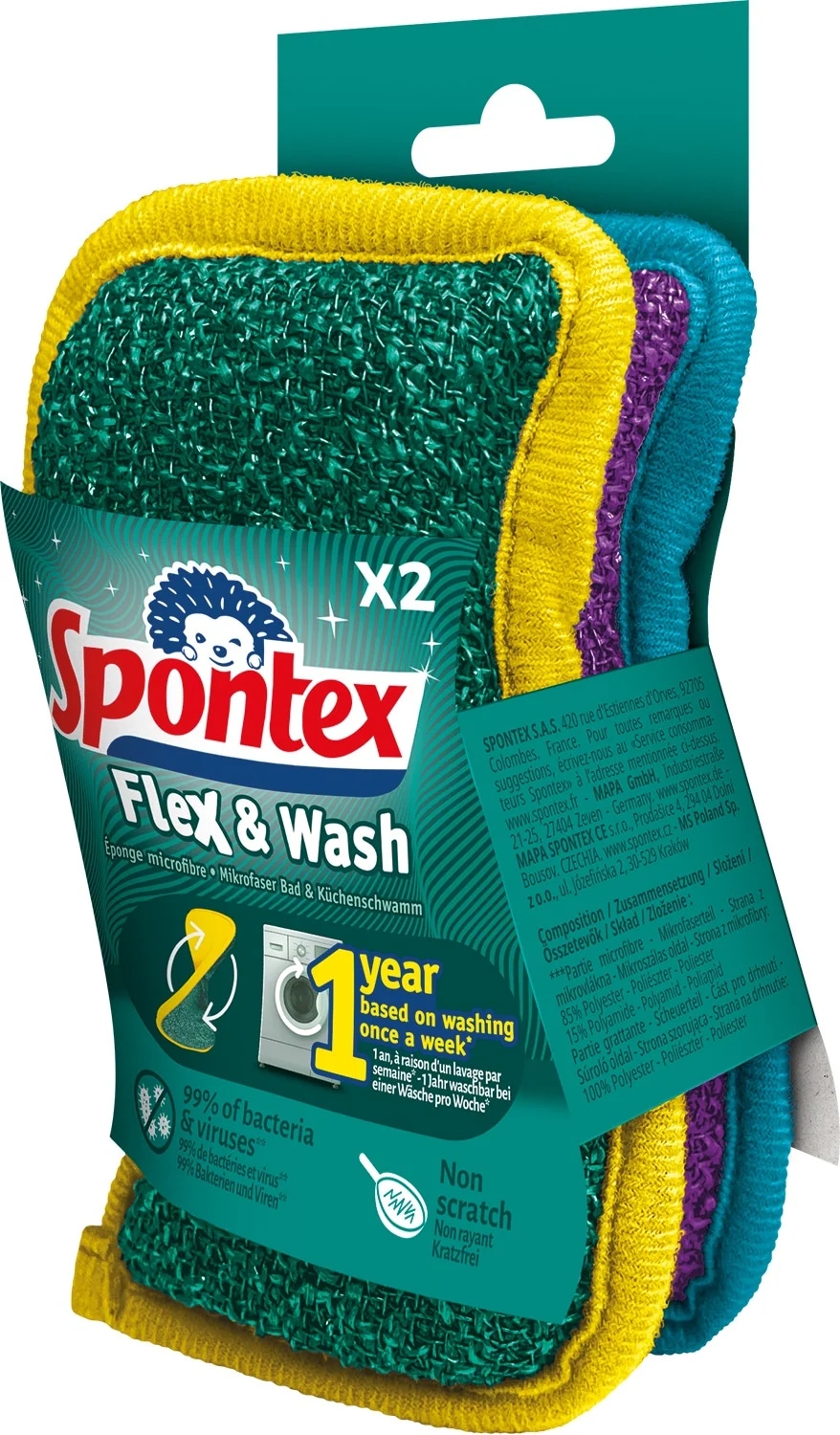 Spugne in Microfibra Flex & Wash 2 pezzi in offerta da Iper La grande i