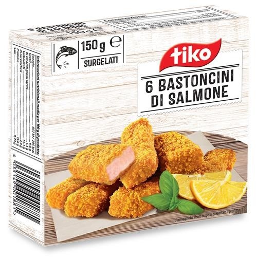 Tiko 6 Bastoncini di Salmone 150 g + 150 g in offerta da Dpiù
