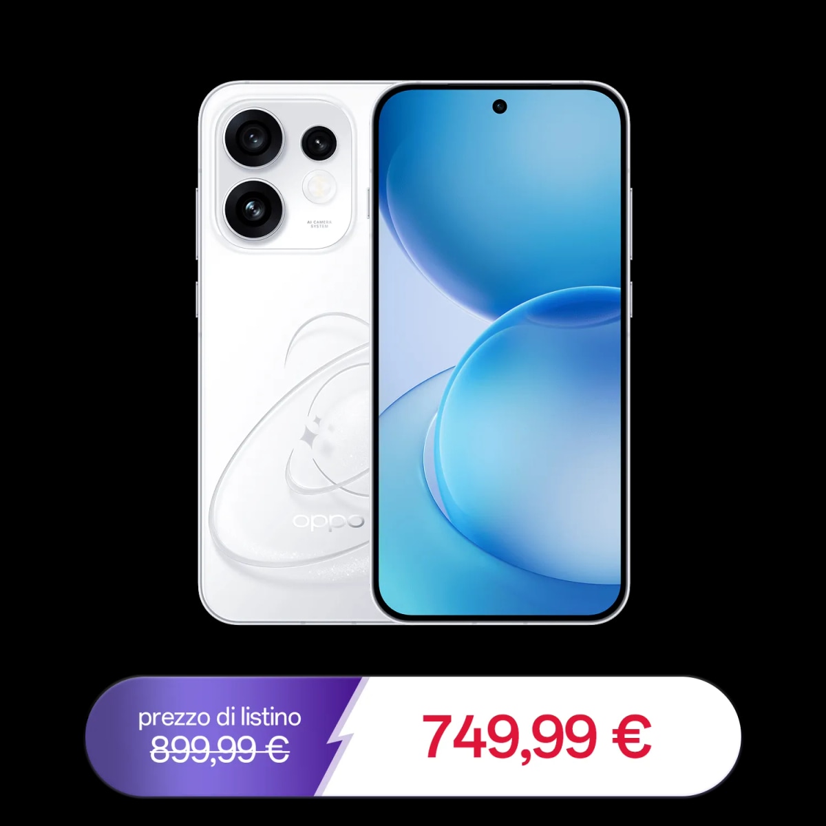 OPPO Reno16 5G 16GB(8+8) RAM espandibile 512GB ROM in offerta da Unieuro
