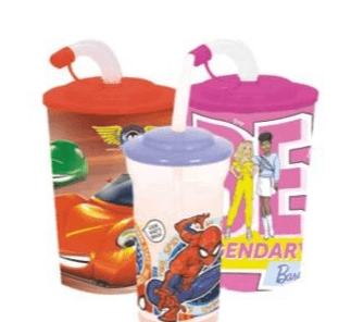 Bicchiere con cannuccia 400 ml in offerta da MD