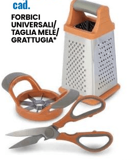 Forbici universali / Taglia mele / Grattugia in offerta da Eurospin