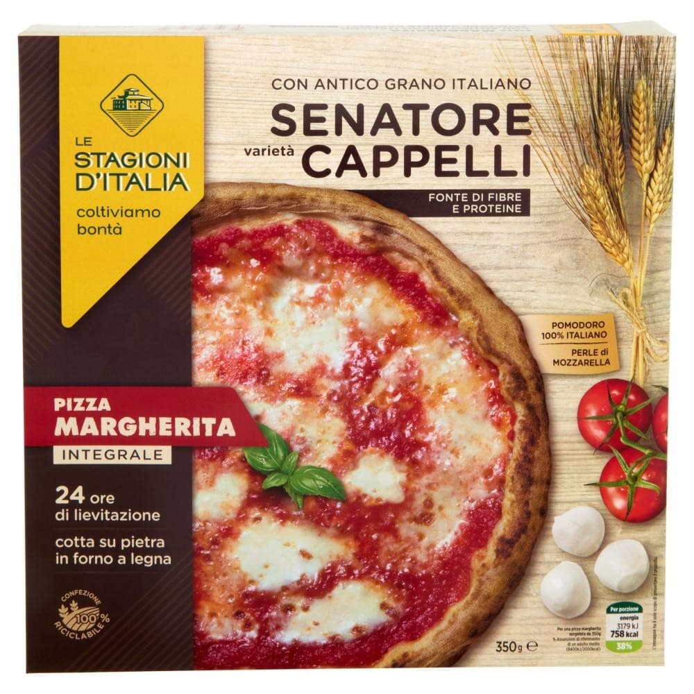 Pizza Margherita o Margherita integrale Senatore Cappelli, 350 g Le Stagioni d'Italia – Iper La grande i