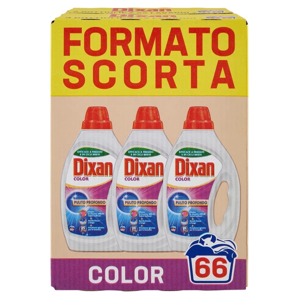 Detersivo lavatrice Dixan liquido o caps, 3x22 lavaggi o 40 lavaggi – Esselunga