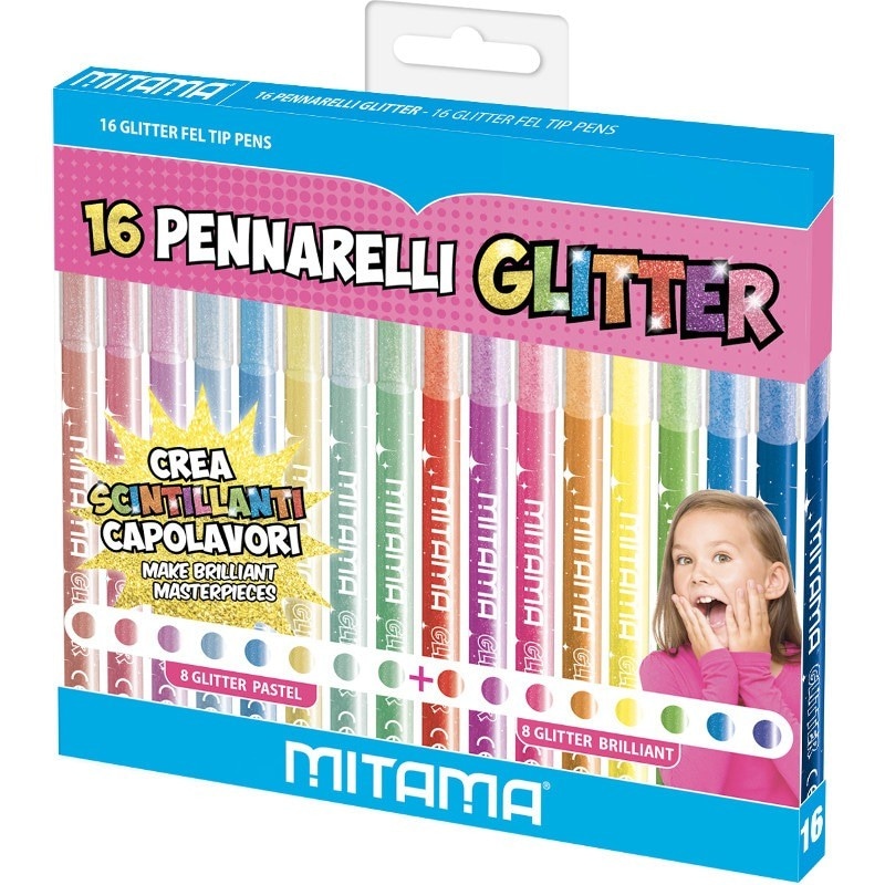 Pennarelli Glitter 8 pz in offerta da Il Gigante