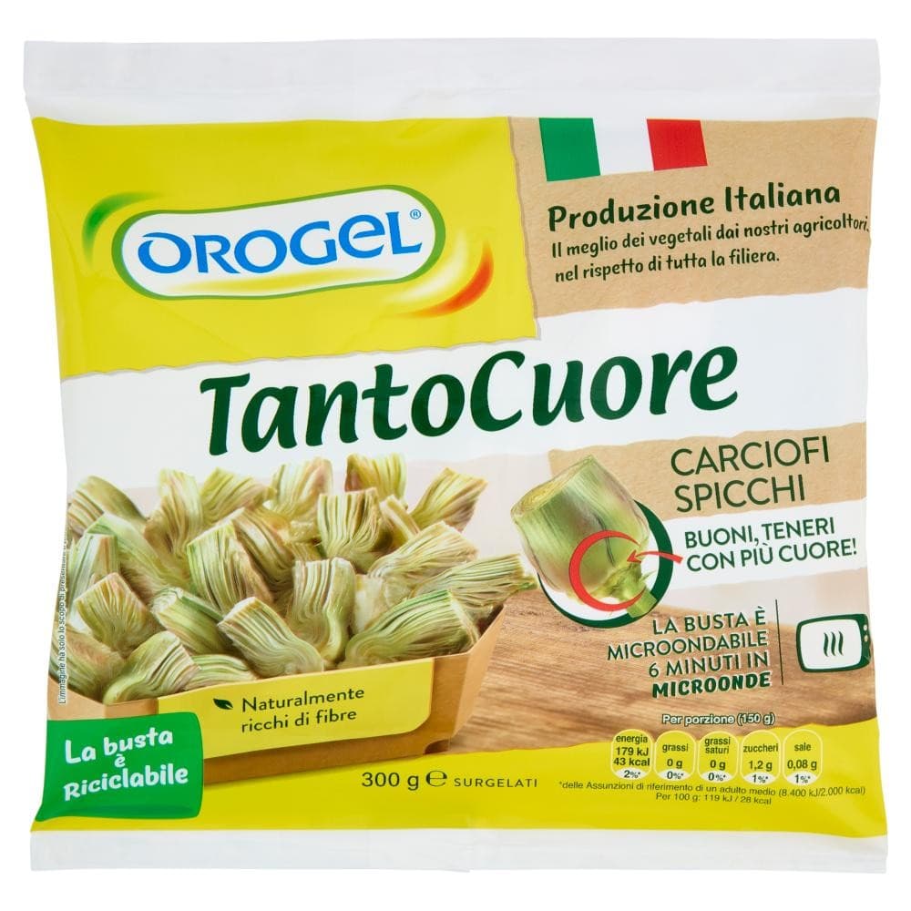 Carciofi a spicchi surgelati Orogel, 300 g – Bennet