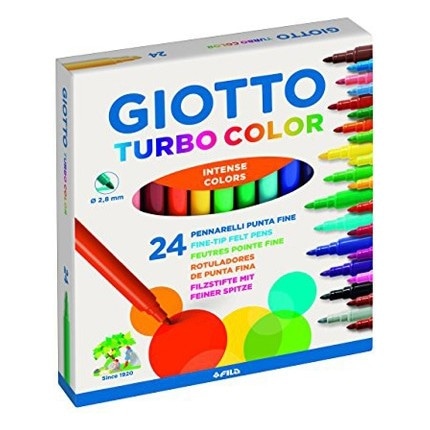 Pennarelli Turbocolor Giotto assortiti 12/24 pezzi in offerta da Risparmio Casa
