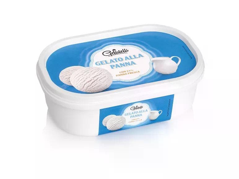 Gelatelli vaschetta gelato alla panna 500 g in offerta da Lidl