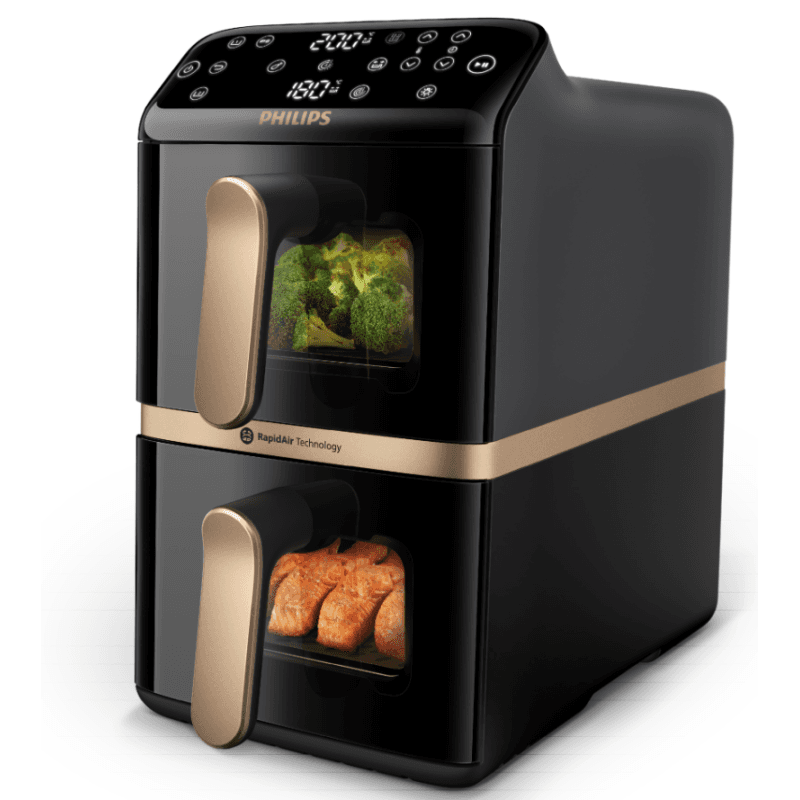 Philips friggitrice ad aria doppio cestello NA462/70 5 LT + 5 LT in offerta da Comet