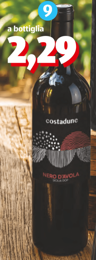 Costadune Nero D'Avola DOC 750 ml in offerta da ALDI