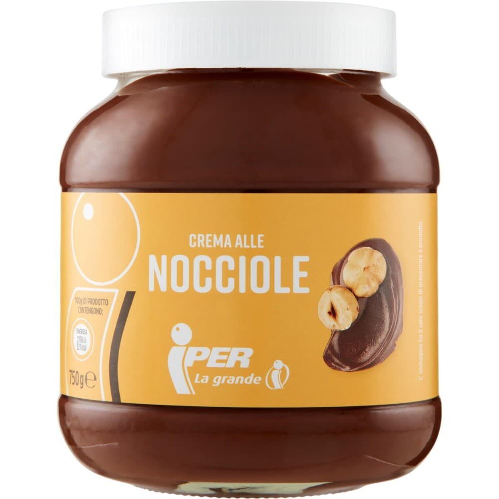 Crema alle nocciole 750 g Iper in offerta da Iper La grande i