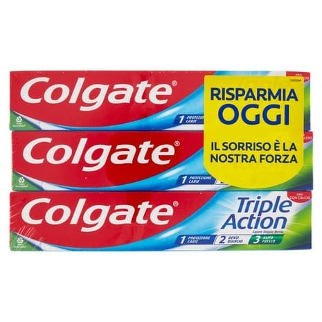 Dentifricio Colgate Maximum Caries, Triple Action o Sbiancante, 75 ml x4 – Iper La grande i