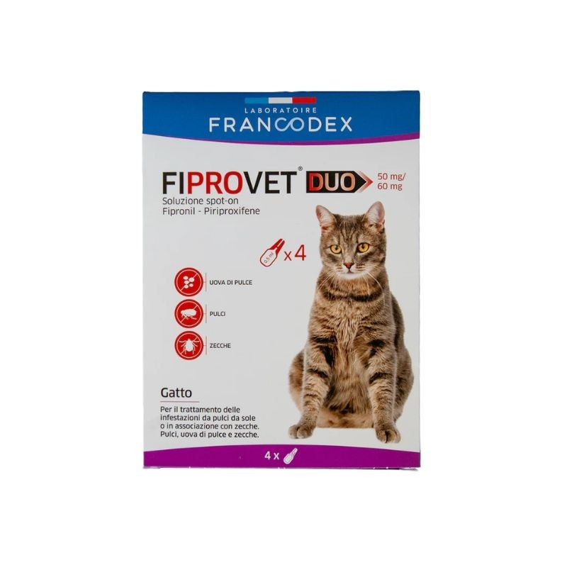 Antiparassitario spot-on Fiprovet Duo per gatti 4 pipette Francodex - Offerta nel negozio Coop