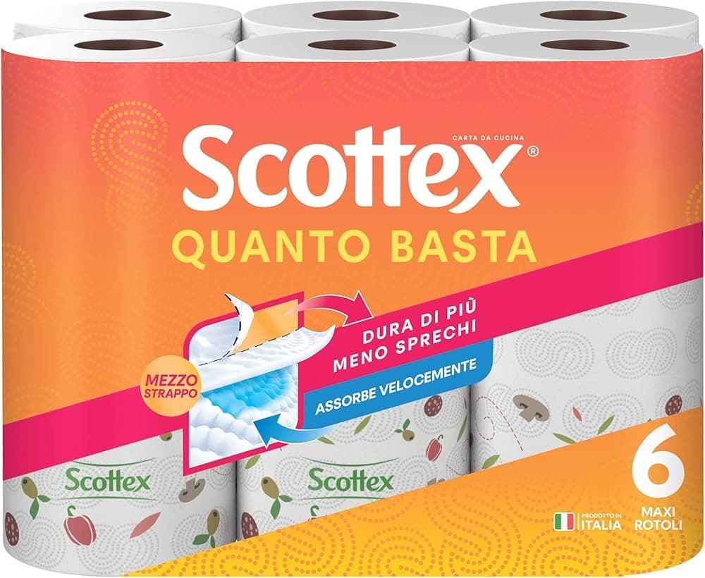 Carta da cucina Quanto Basta Scottex, 6 rotoli – Bennet