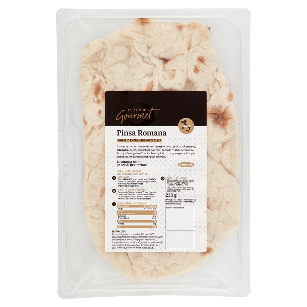 Pinsa Romana Selezione Gourmet Bennet 230 g in offerta da Bennet