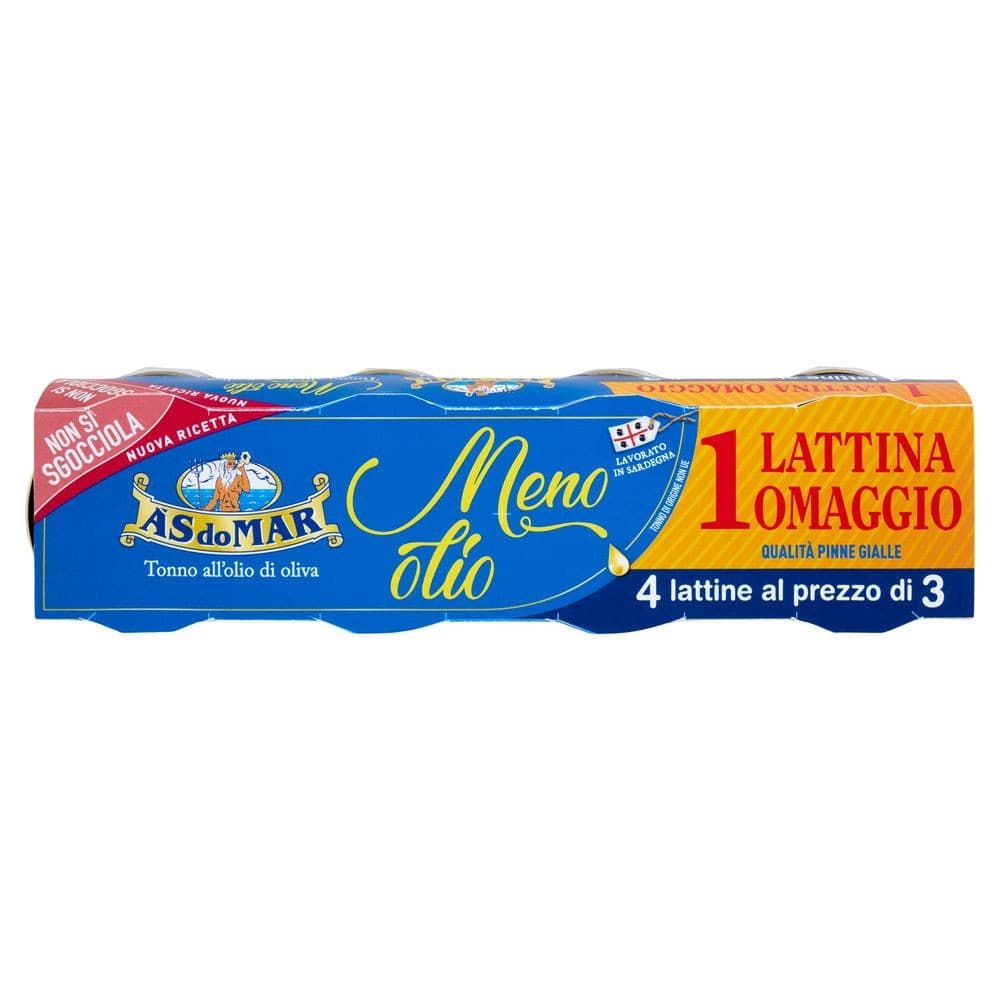 Tonno all'olio d'oliva Meno Olio, 3 x 60 g – Coop