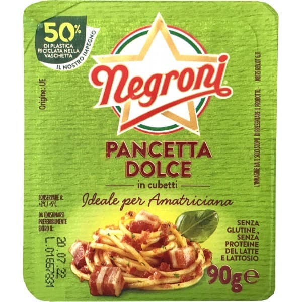 Pancetta in cubetti Negroni, 90 g – Il Gigante
