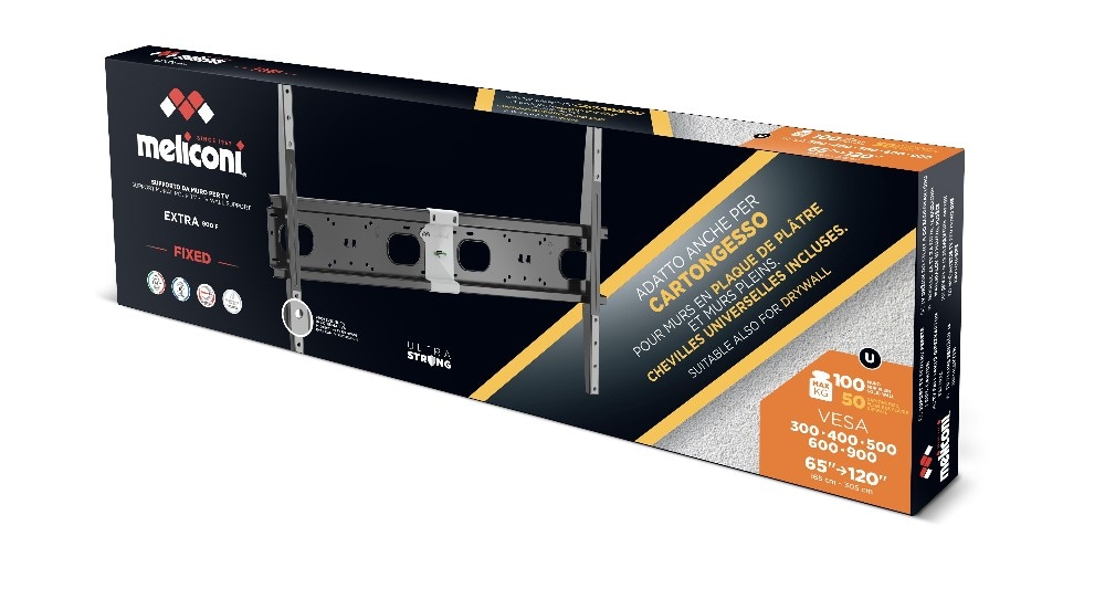 Meliconi Staffa TV Fissa Extra 900 F VESA 900 65"-120" in offerta da Comet