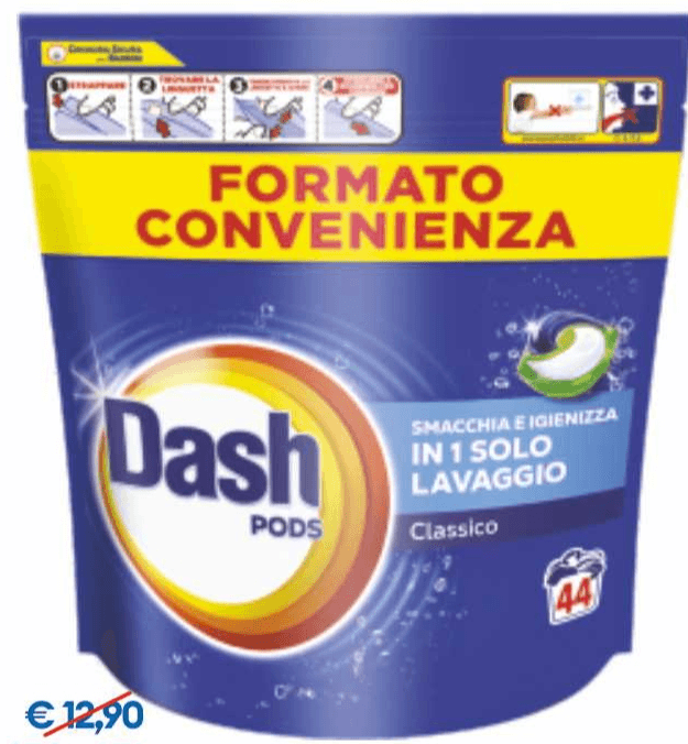 Dash Pods 44 lavaggi in offerta da MD